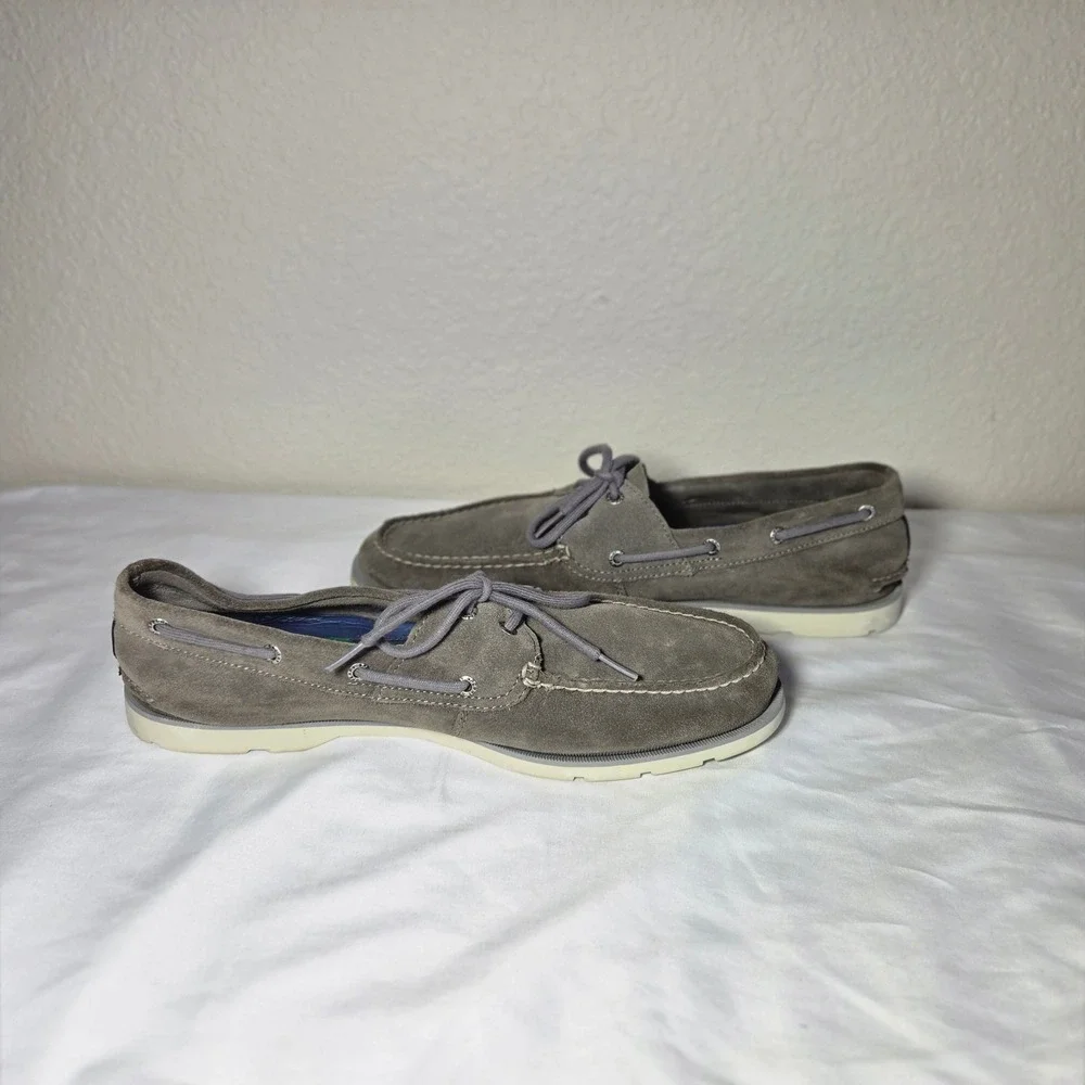 Sperry Top-Sider Mens 13M Grey Suede Boat Shoes Loafers 0199208